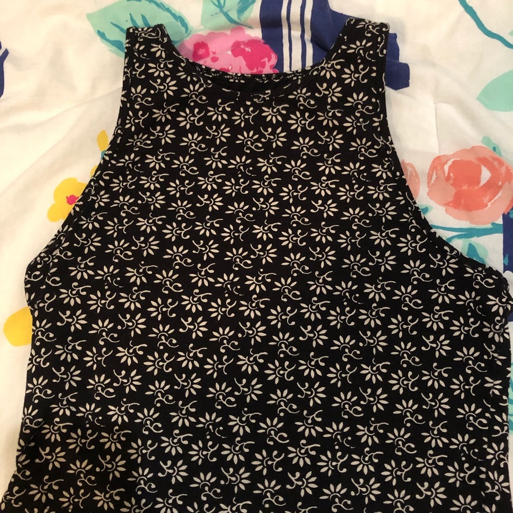 Cropped, High Neck Tank Top